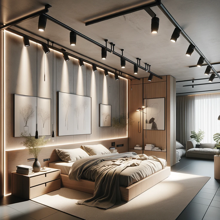 Bedroom Track Lighting Ideas For A Contemporary Home Home And House   Image1 70 